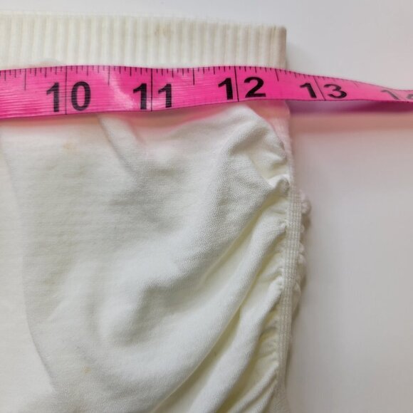 CREAM White Strapless Waist Length Sleeveless Tank Top - Picture 6 of 10